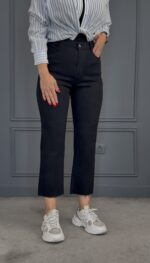 شلوار جین استریت فیت مشکی کد 1746 - Image 4