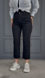 شلوار جین استریت فیت مشکی کد 1746 - Image 2